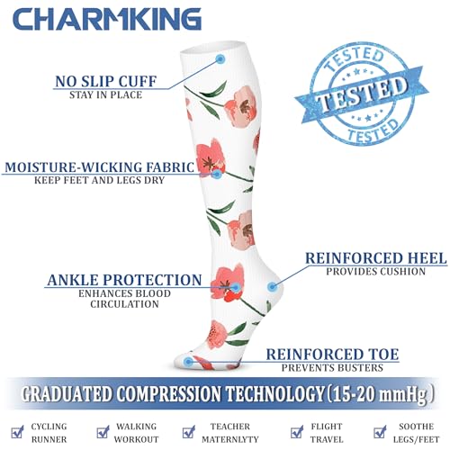 Image of Compression Socks (7 Pairs), 15-20 mmhg is BEST Graduated Athletic & Medical for Men & Women, Running, Flight, Travel, Nurses, Pregnant - Boost Performance, Blood Circulation