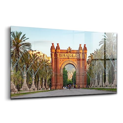Peinture murale en verre 120x60cm Wallfluent Barcelone