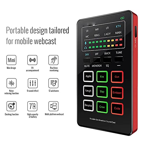 Changeur de sound portable MX1 Mini avec interface Type-C et effets audio - 2