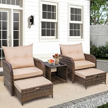 patio chair and footstool