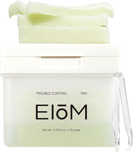 Trouble Control Pad  Almohadillas de tóner exfoliantes coreanas con bioma de árbol de té, PHA y postbióticos para piel grasa, sensible y propensa al