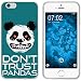 Produktbild PhoneNatic Case kompatibel mit Apple iPhone 6s / 6 Silikon-Hülle Crazy Animals Panda M2