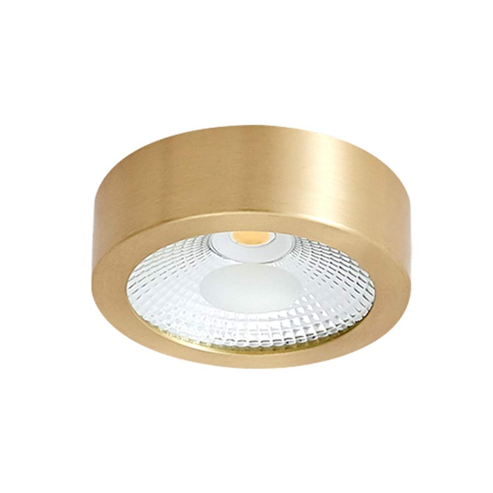 Downlight LED encastré tout en cuivre avec finition plage GOL en warm light