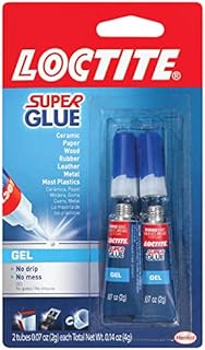 Loctite Super Glue Gel, Two 2-Gram Tubes (1399965), 2 Pack, Clear and colorless
