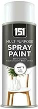 PNJB White Satin Finish Spray Paint, Clean and Modern Touch, Home Décor, Furniture, And Outdoor Projects, Apply Multiple Coats, Even, Reliable Coverage, 400ml (1 Pcs)