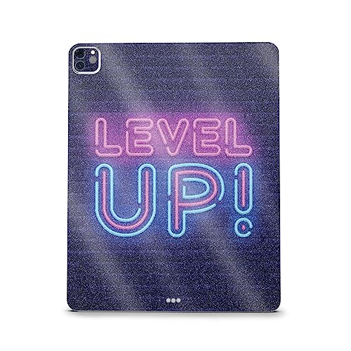 Image of MightySkins Carbon Fiber Skin Compatible with Apple iPad Pro 12.9 inch M2 6th Gen (2022) Full Wrap Kit - Level Up | Protective, Durable Textured Carbon Fiber Finish | Easy to Apply | Made in The USA