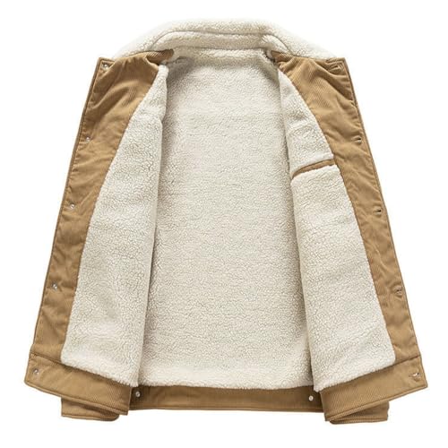 Winter Add Velvet Add Thick Coat Male Lapel Slim Youth All-Match Coat(Medium)2