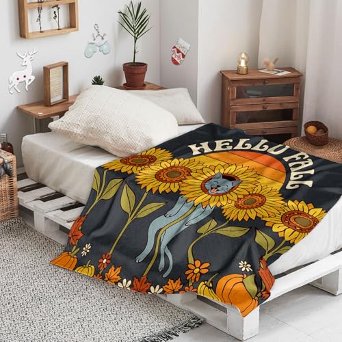 Couverture douce chat bleu russe, grand plaid chaud et thermorégulateur - 5