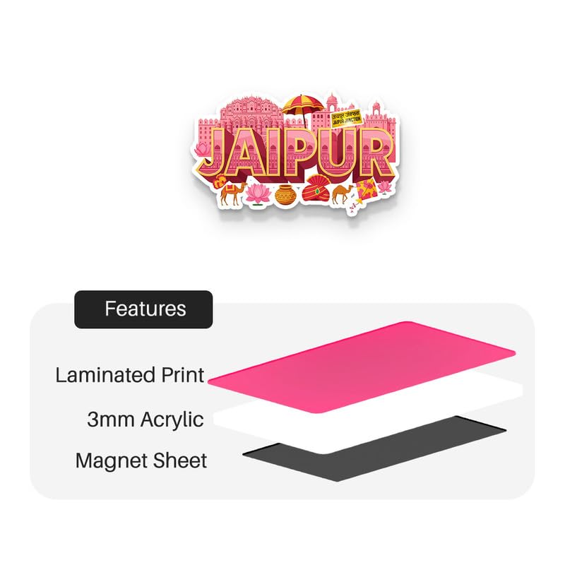 Image of Jaipur Fridge Magnets, Glossy Finish, Stylish Magnet for Fridge, Wardrobe & Metal Surfaces