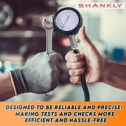 Shankly Mechanical Oil Pressure Gauge Kit Compression Tester - Professional Engine Compression Testing Kit Or Gauge Oil Pressure #TOP2