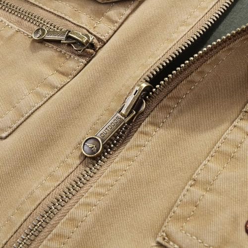 Chaleco de pesca de algodón 7XL con bolsillos amplios para ropa de abrigo de hombre 4