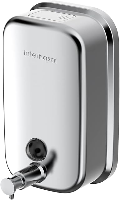 interhasa! Hand Soap Dispenser Wall Mounted Touchless Stainless Steel Liquid Dispenser For Kitchen Sink and Bathroom 500 ml