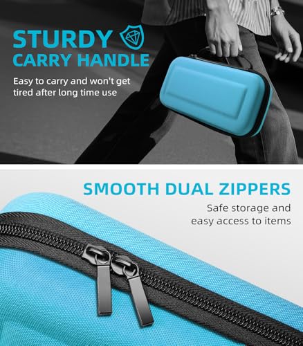 Image of TiMOVO Carrying Case for Nintendo Switch 2 (2025), Blue | Large Capacity, Hard Shell Protective, 10 Game Card Slots, Pockets for Console & Accessories, Portable Travel Pouch