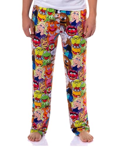 The Muppets Pajamas Men's Kernit Miss Piggy Fozzie Bear AOP Lounge Pj Pants
