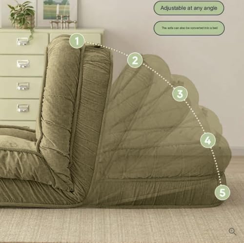 Image of Woolly | Human Dog Bed | Large Floor Sofa Bed | Low Seating | Recliner and Lounger (Olive Green)