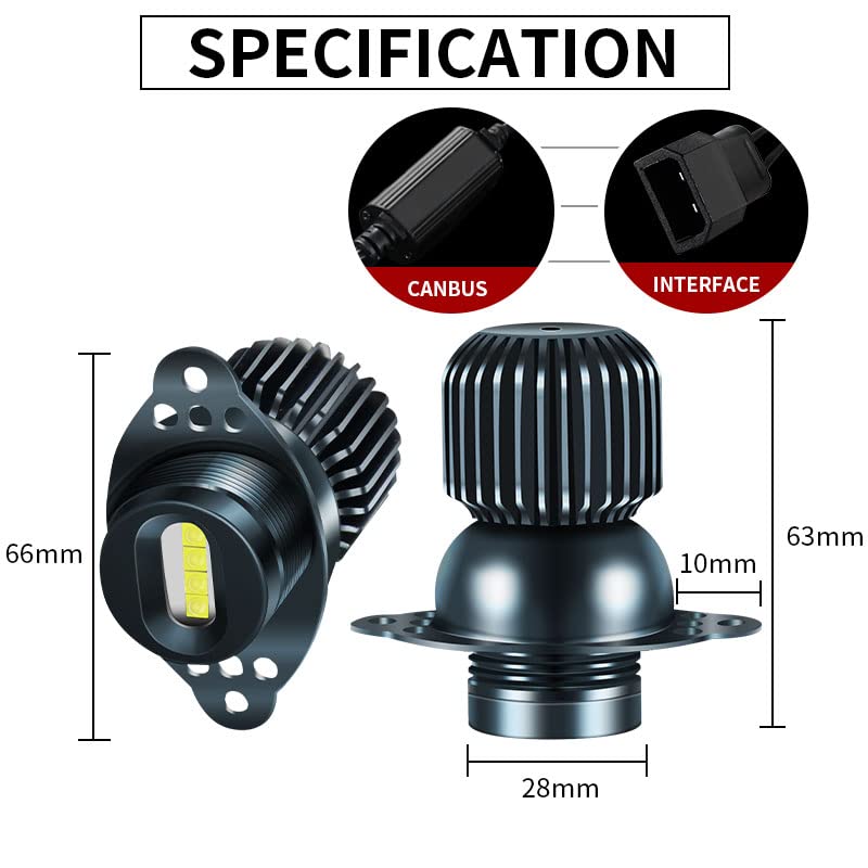 Luci Angel Eyes LED Per BMW E90 E91 - 12W, Bianco 6000K, Plug & Play - Foto 12