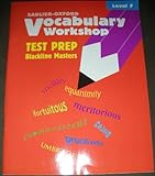 Vocabulary Workshop Test Prep Blackline Masters Level F