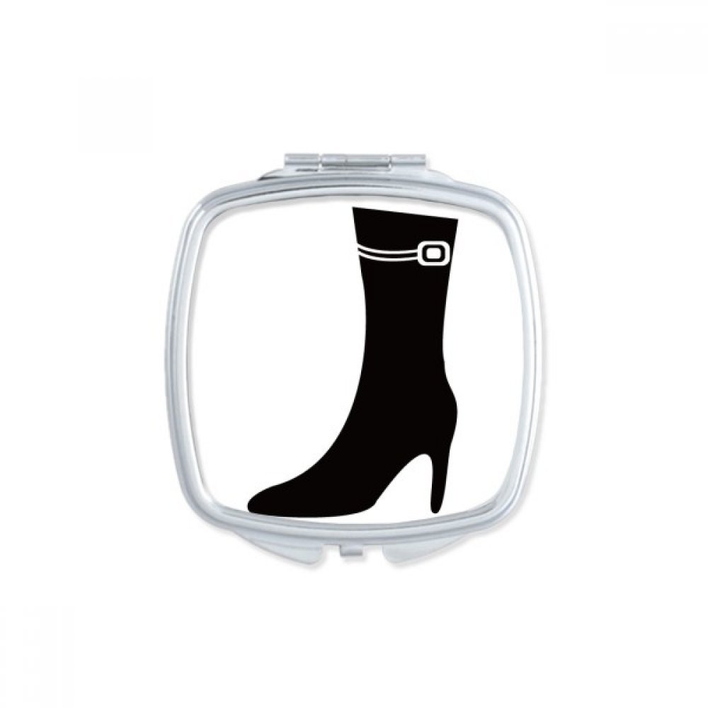 Miroir de poche à la main motif bottes noires idée cadeau mignon et utile pour femme