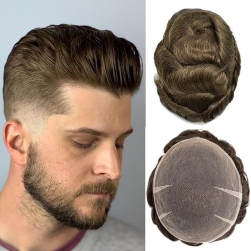 Système de cheveux respirant en pure dentelle suisse - Postiche homme 100% naturel #6