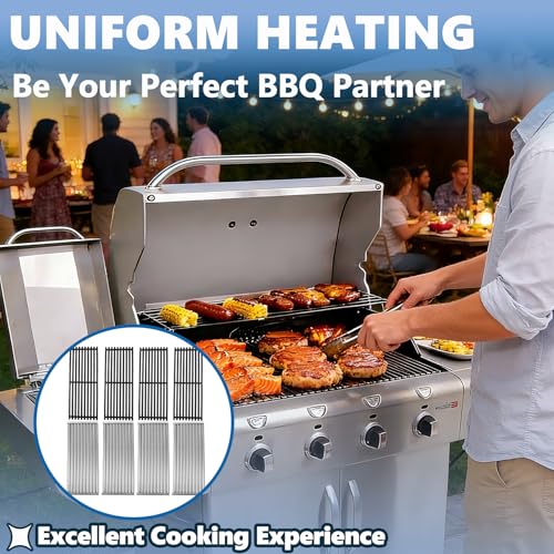 Image of SafBbcue Cast Iron Cooking Grates and Infrared Emitter Replacement for Charbroil Commercial 463248208 463241414 463224912 463231711 463241413 463247209 463247310 463271314 466231711 Grill Part, 4 Pack