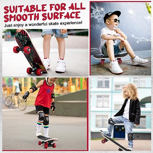 image for Honoson 7 Pcs Skateboard for Toddlers Beginners Knee Elbow Pads Wrist 