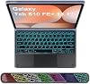 Funda con teclado para Honor Pad 9 12.1 pulgadas 2024, teclado inalámbrico magnético con panel táctil multi-touch, retroiluminación de 7 colores, HEY2-W09, negro 4