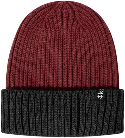 Gorro de Frio Bicolor Lã Macia Não Pinica Touca Térmica Masculino...