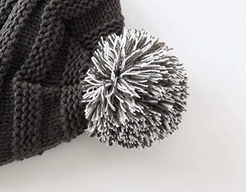 Home Prefer Toddler Girls Boys Sherpa Lined Knit Kids Hat with Earflap Winter Hat4