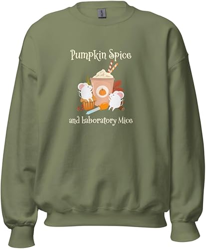 Sudadera con diseño de calabaza y ratones de laboratorio, divertido regalo de otoño para científicos, técnicos de laboratorio, profesores de