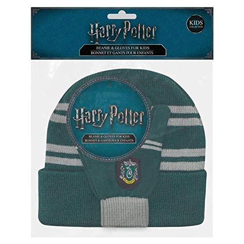 Image of Cinereplicas Harry Potter - Beanie and Gloves Set - Kids - Gryffindor /Slytherin /Ravenclaw /Hufflepuff - Offcially licensed