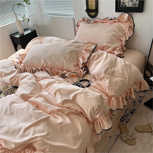 Housse de couette en satin style princesse parure de lit chic