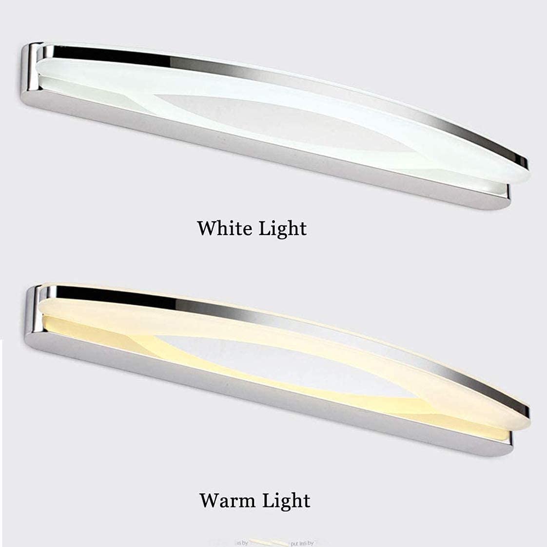 Specchio da Bagno a LED Impermeabile - Applique angolare Regolabile con Design Anti-Schizzi in Acciaio Inossidabile, Illuminazione Perfetta per l'arredamento di casa e bagni Modern