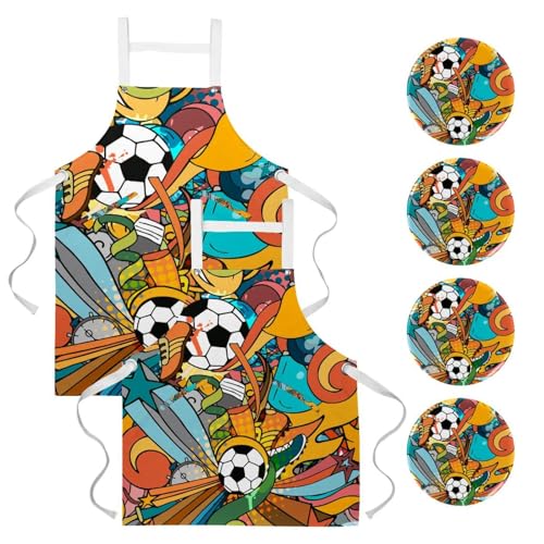 Tablier de cuisine lot de 2 idéal pour le nettoyage et la pâtisserie
