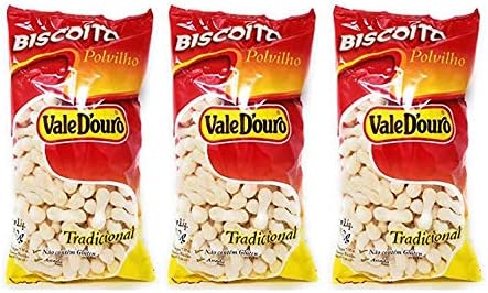 Starch Salted Cookies - 3.5oz | Biscoito de Polvilho Tradicional Vale D'ouro - 100g - (PACK OF 03)