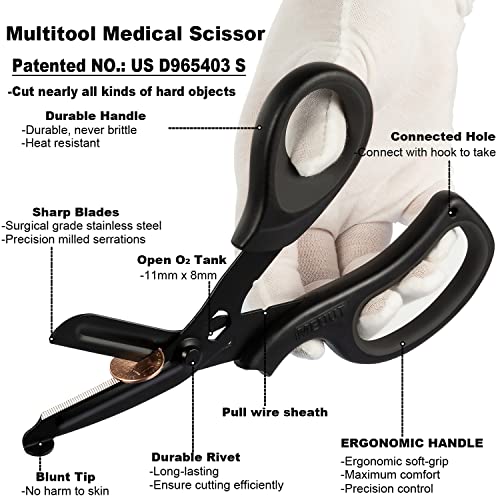 Meuut MEUUT-12 2 Pack Medical Scissors Trauma Shears For Nurses -Patented Bandage Scissors thumb #3