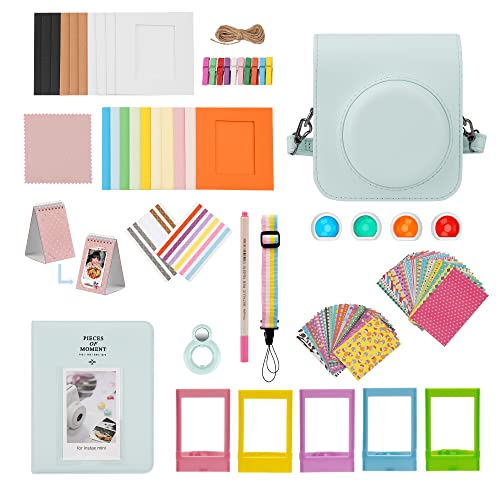 ZUIKAKU15 in 1 Mini 12 Accessories Compatible with Fujifilm Instax Mini 12 Instant Film Camera (Mint Green)