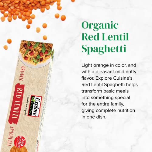 image for Explore Cuisine Organic Red Lentil Spaghetti - 8 oz -High in Plant-Bas