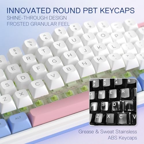 Image of Redragon K709 PRO 65% Wireless Gasket RGB Gaming Keyboard, 68 Keys Hot-Swap Compact Mechanical Keyboard w /Free-Mod Socket, 5-Layer Noise Dampening & Round PBT Keycaps, Quiet Custom Linear Switch