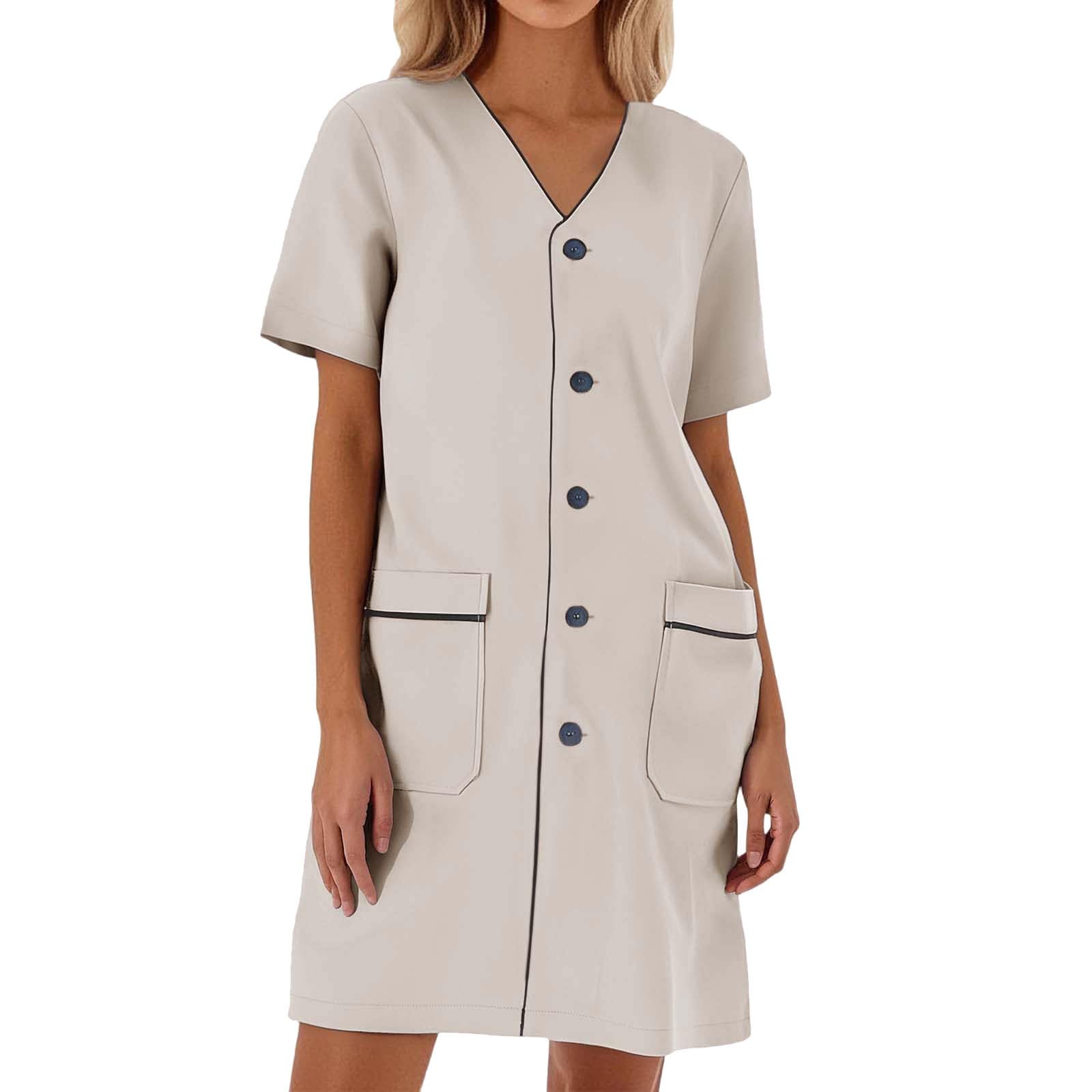 2026 Blouse de Blanche Ample à Manches Courtes Unie pour Femme Tenue décontractée élégante et Confortable en Coton Doux pour Usage Quotidien Professionnel ou Loisir