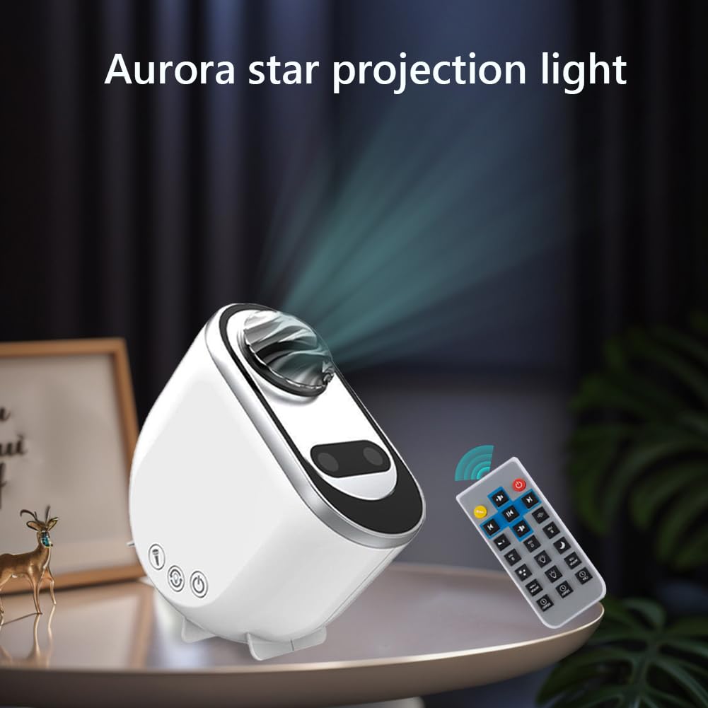 Proyector de estrellas Luz Proyector de estrellas estético Proyector de iluminación de nebulosa con enchufe USB Lámpara de proyección de techo estrellada compatible con con control r