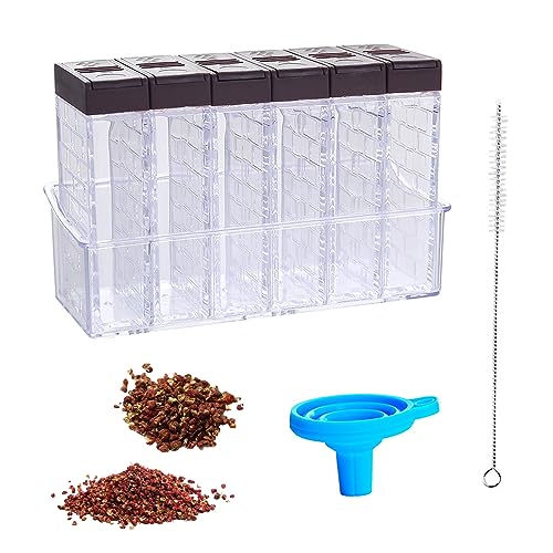 Pizsieat Set di 6 Barattoli Portaspezie in