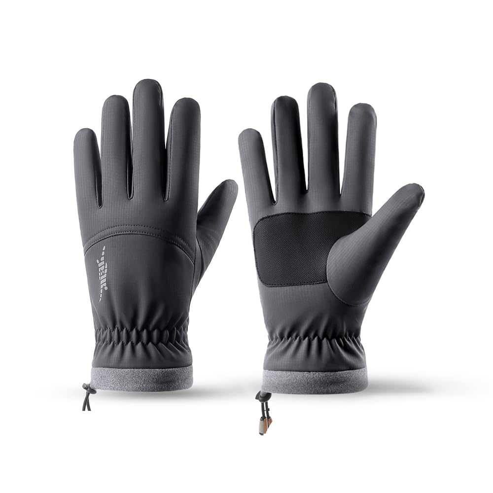 Touch Screen Ski Gloves for Men and Women, Winter Thermal Waterproof Snow Gloves with Non-Slip Grip