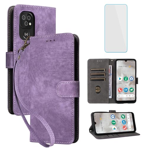 Étui portefeuille Doro 8200 anti-piratage RFID avec béquille et porte-cartes