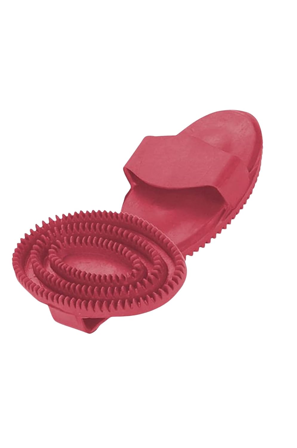Red Rubber Curry Comb for Horses, Grooming Brush for Horses