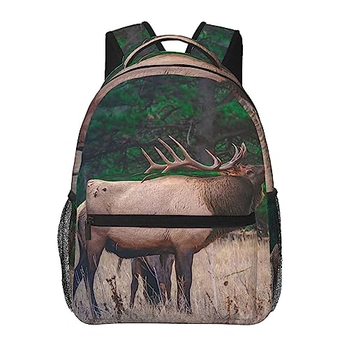 Sac à dos Wild Deer motif élan noir ergonomique et haut de gamme