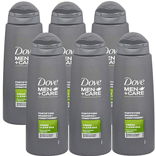 Dove Men + Care Fortifying 2-in-1 Shampoo + Conditioner, Clean Fresh Scent - 6 Packs x 13.5 Ounce / 400 ML (International Version) Dove Men + Care Fortifying 2-in-1 Shampoo + Conditioner, Clean Fresh Scent - 6 Packs x 13.5 Ounce / 400 ML (International Version)