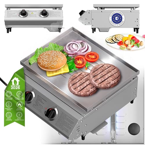 TurboTronic XXL Profi Gasgrill 46 × 40 cm – Edelstahl...
