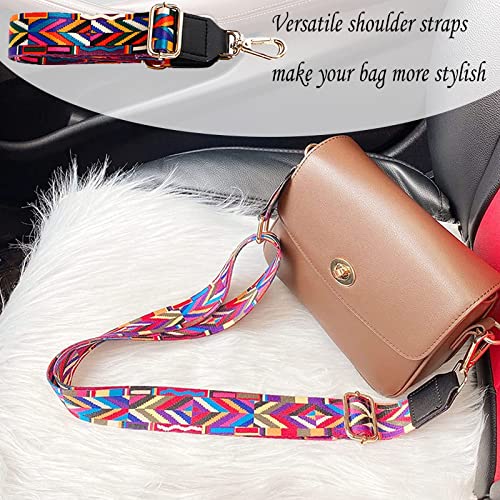 3 Stück Bunt Taschengurt, Breiter Taschengurt, Umhängegurt für Taschen, Taschenband, für Kuriertaschen, Kamerataschen, Umhängetaschen, Handtaschen, Laptoptaschen