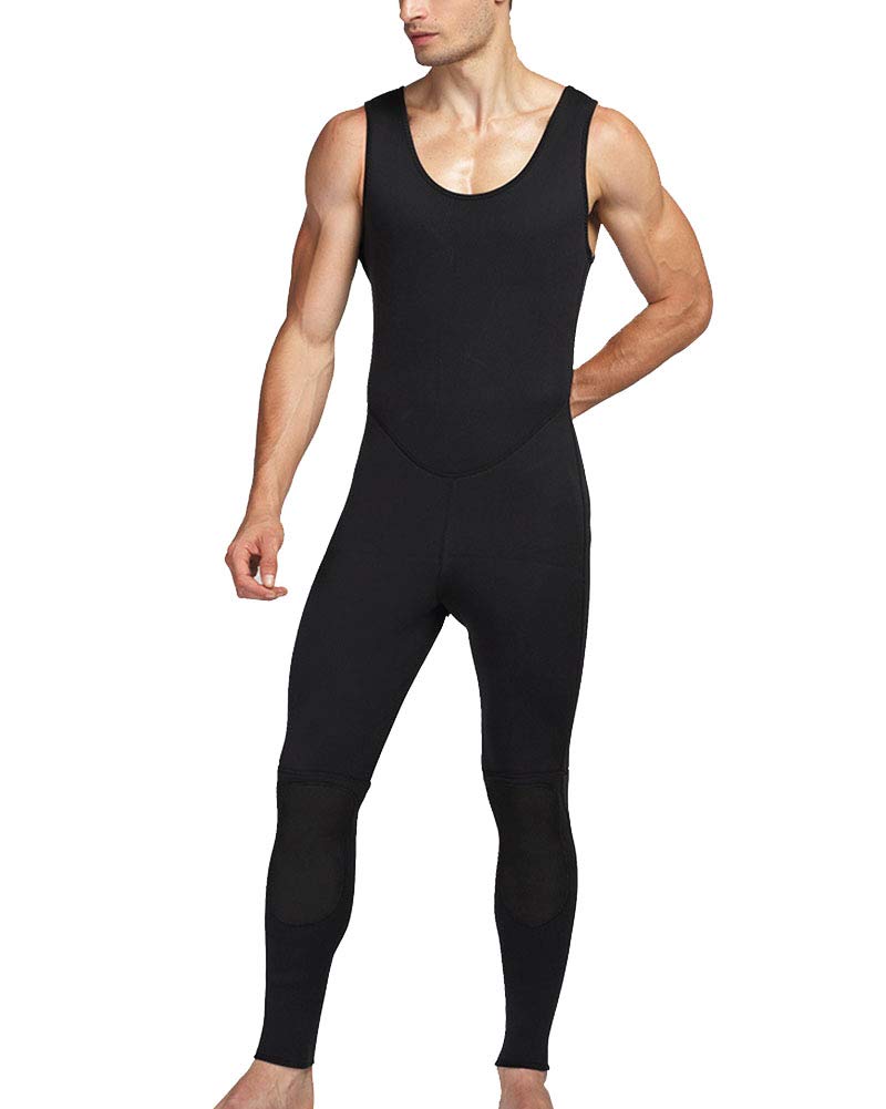 Traje de Neopreno sin Mangas para Hombre, Monopiece Wetsuit 3mm Traje de Buceo Neopreno Ajuste cómodo para Verano, Vacaciones y Buceo