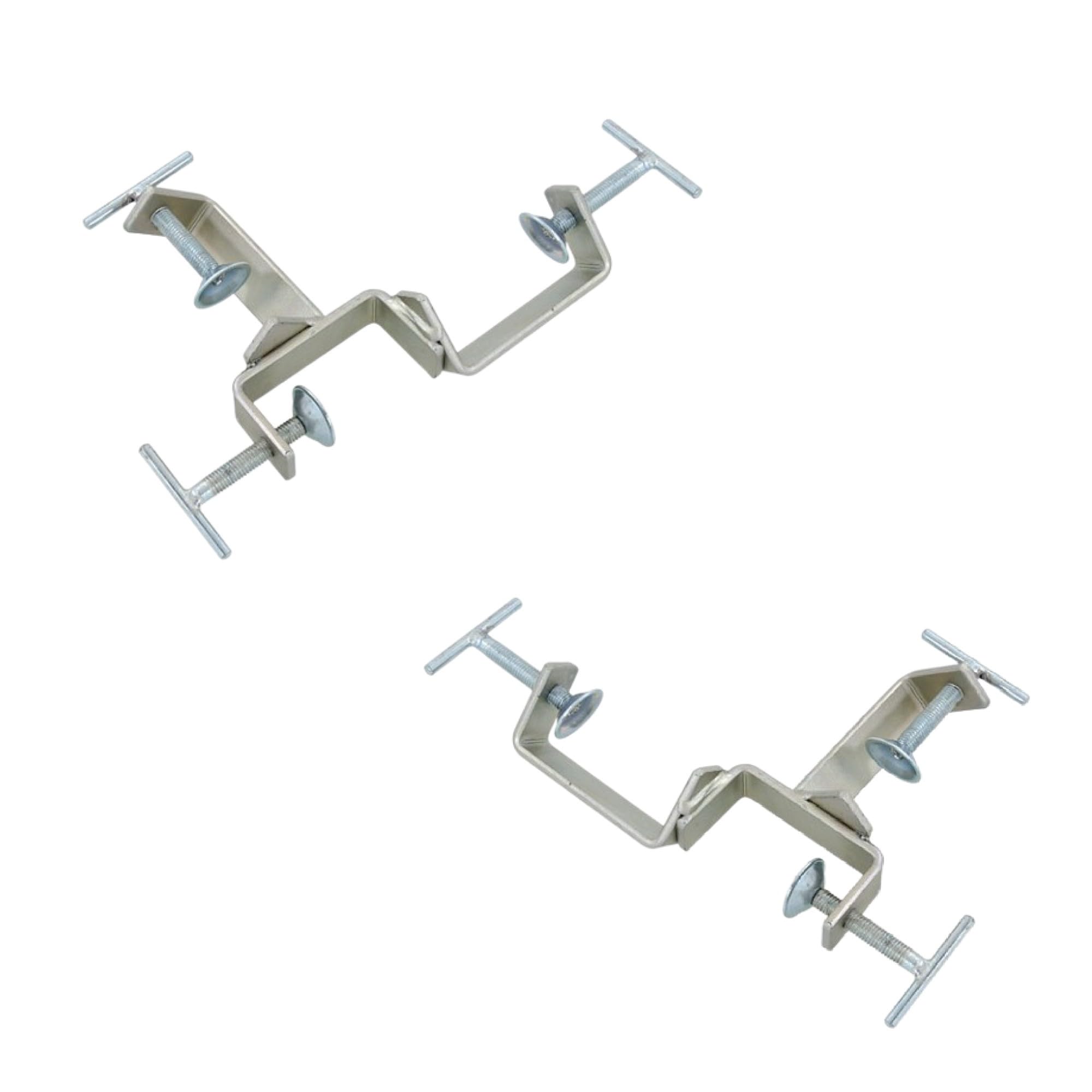 Retaaj Silver 2Pack 3 Way Timber Clamps Zinc Profiles Adjustable For Bricklaying Clamp Setting Out Brick Laying 76 X 76Mm To 38 X 38Mm